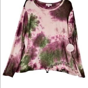 Full Circle Trends purple tie dye long sleeve top